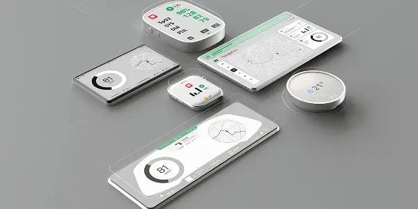 A few graphical user interfaces (GUIs) for embedded applications in automotive, consumer electronics, and industrial automation.